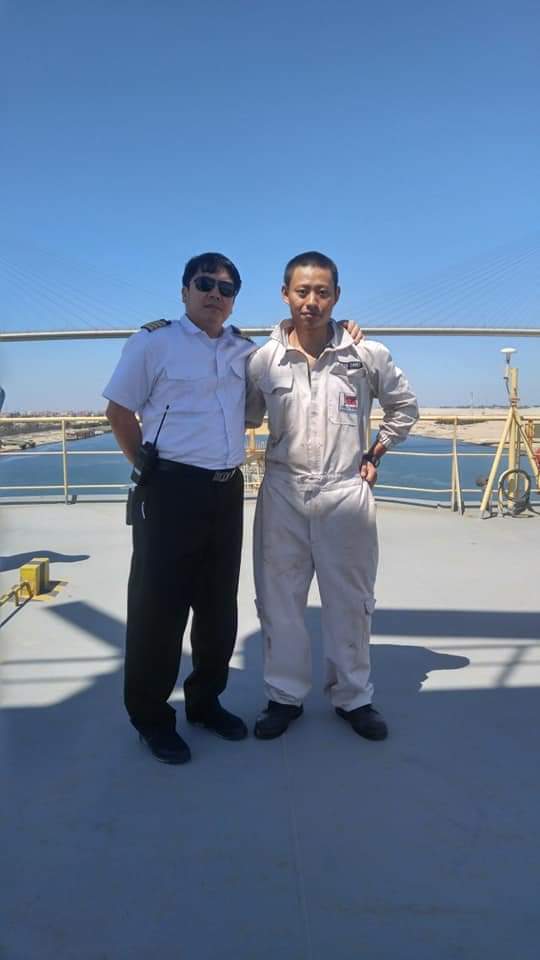 Cadet days — with my Captain on deck